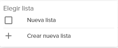 Crear lista de marcadores