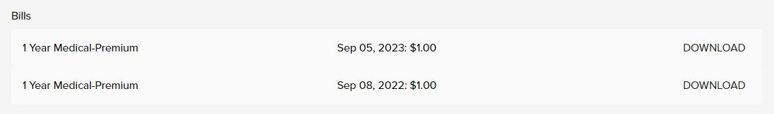 Billing section in "Plans & Billing"