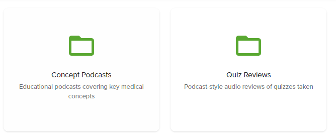 opciones de podcasts